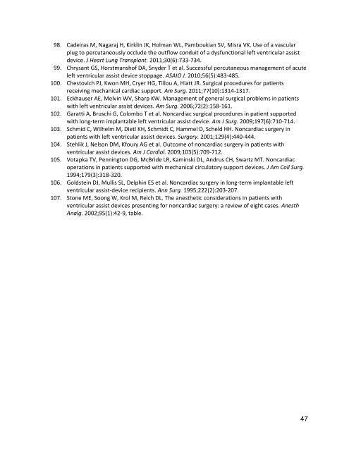 Task Force 4: Inpatient Management of Patients with MCSD - The ...