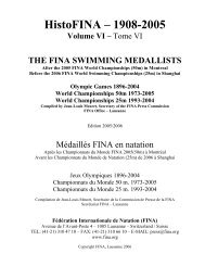 3rd Part: THE FINA CHAMPIONS - All medallists to the Olympic ...