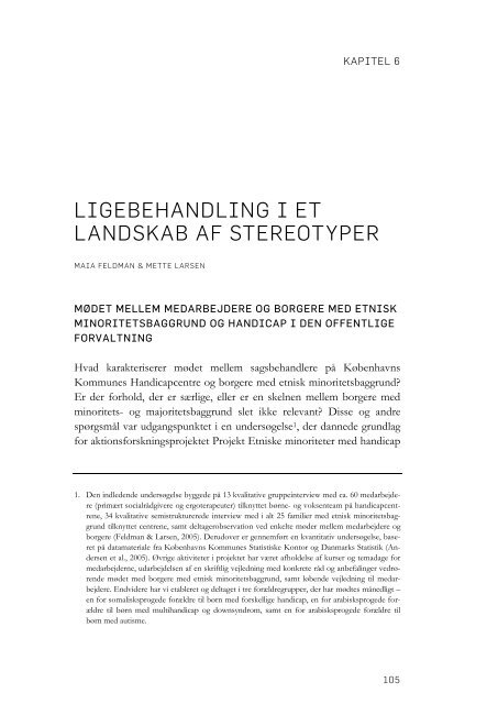 Handicap og ligebehandling i praksis, Socialforskningsinstituttet 2008