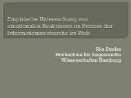 Empirische Untersuchung von emotionalen Reaktionen ... - ISI 2009