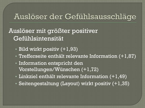 Empirische Untersuchung von emotionalen Reaktionen ... - ISI 2009