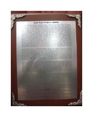 Citation on Wooden Plaque with Commemorative Inscription about ...