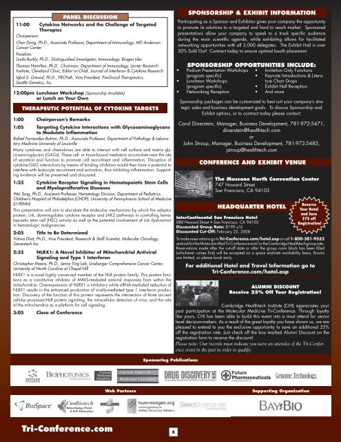 CYTOKINE-BASED THERAPEUTICS - isicr