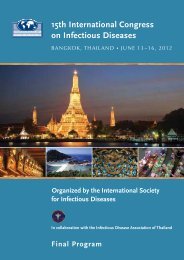 15th ICID Final Program - International Society for Infectious Diseases