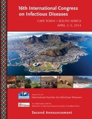 Second Announcement - International Society for Infectious Diseases