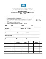 International School of Information Management Application Form ...