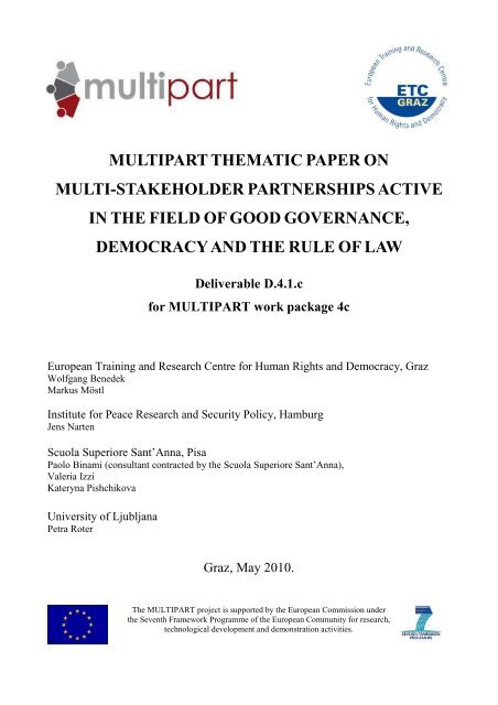 Multipart thematic paper on multi-stakeholder ... - ISIS Europe