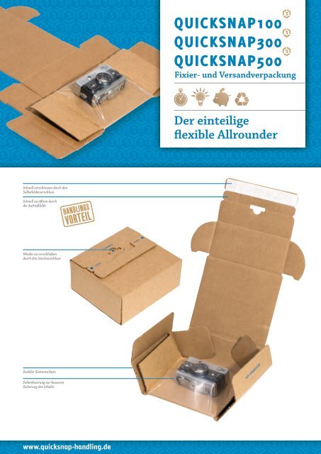 Fixier- und Versandverpackung Der einteilige flexible Allrounder