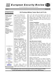 European Security Review - ISIS Europe