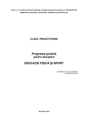 EDUCA?IE FIZIC? ?I SPORT