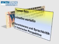 Sprachtoleranz und Sprachkritik in historischer Perspektive