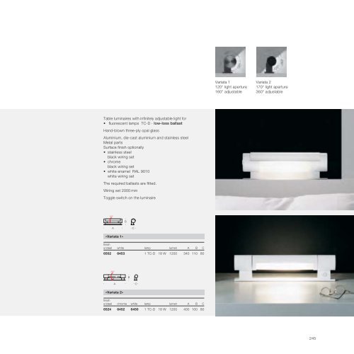 Catalogue of Luminaires 57