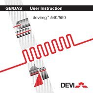 User Instruction deviregâ¢ 540/550 GB/DAS