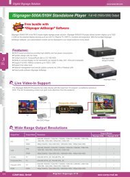 isignager-500a/510h Standalone Player Full HD ... - Comp-Mall
