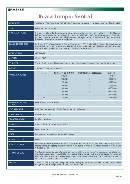 RAKIA Sukuk (continued...) - Islamic Finance News