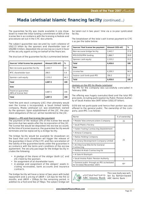 RAKIA Sukuk (continued...) - Islamic Finance News