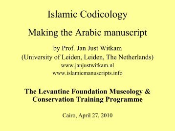 Dia 1 - Islamic manuscripts