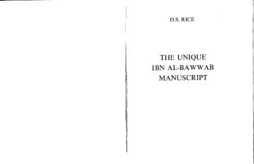 THE UNIQUE IBN AL-BAWWAB MANUSCRIPT - Islamic manuscripts