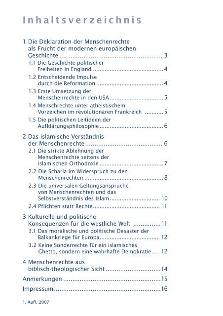 Menschenrechte und Islam - Institut für Islamfragen