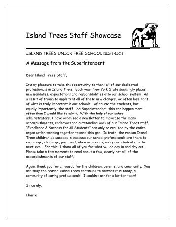 Island Trees Staff Showcase - Island Trees Public Schools