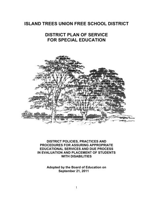 Special Ed. Two Year Plan - Island Trees Public Schools