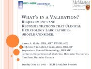 method validation - International Society for Laboratory Hematology