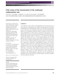 ICSH review of the measurement of the erythocyte sedimentation rate