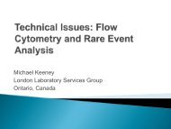 Technical issues: flow cytometry and rare event analysis
