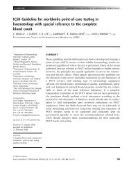 ICSH Guideline for worldwide point-of-care testing in haematology ...