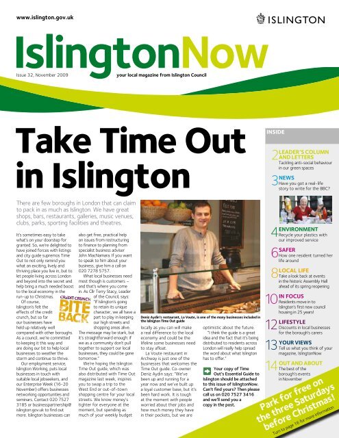 Download IslingtonNow - November 2009 ( pdf ... - Islington Council