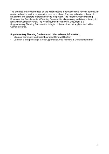 Neighbourhood Framework Document - Islington Council