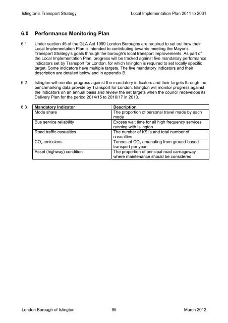 Islington's Transport Strategy and Local ... - Islington Council