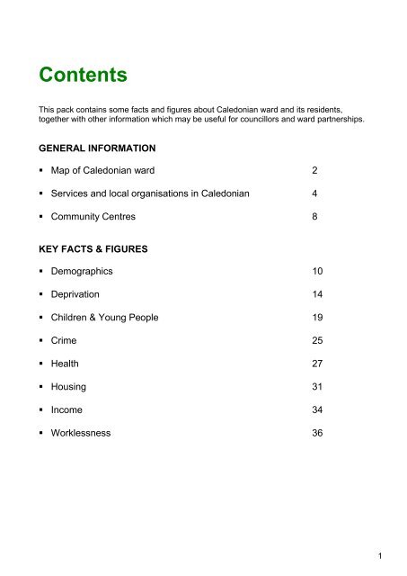 Caledonian Ward Profile - Islington Council