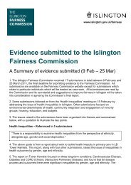 Final Evidence Summary 9th Feburary - 25th ... - Islington Council