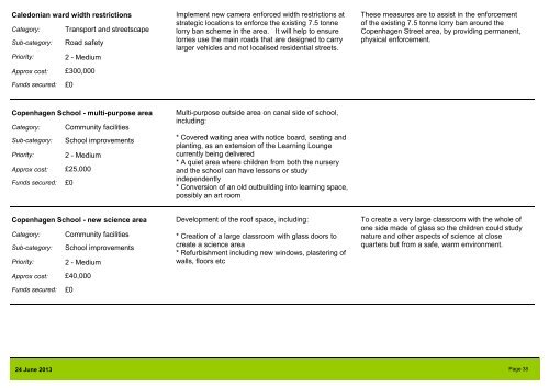 Download the Caledonian Ward improvement plan