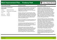 Download Finsbury Park ward improvement plan - Islington Council