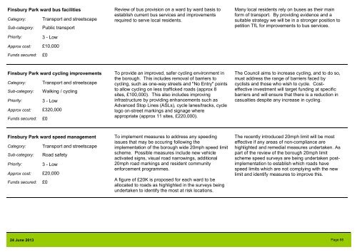 Download Finsbury Park ward improvement plan - Islington Council