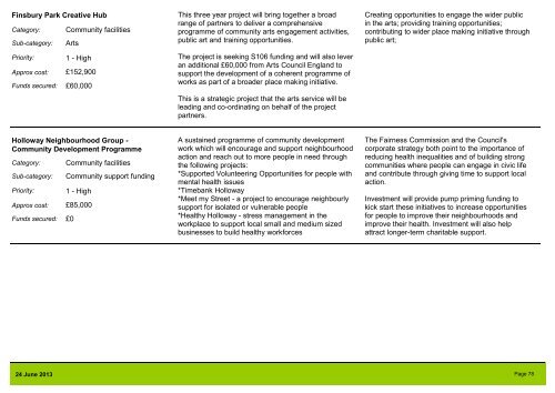 Download Finsbury Park ward improvement plan - Islington Council