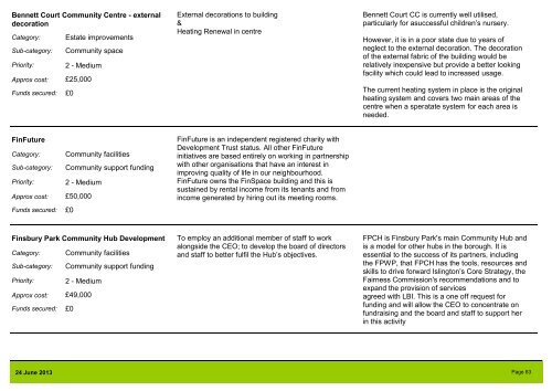 Download Finsbury Park ward improvement plan - Islington Council