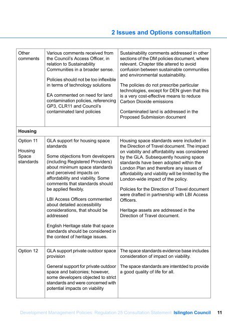 Consultation Statement - Islington Council