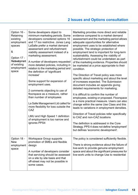 Consultation Statement - Islington Council