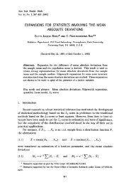 Expansions for statistics involving the mean absolute deviations