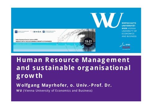 Human Resource Management and sustainable organisational growth