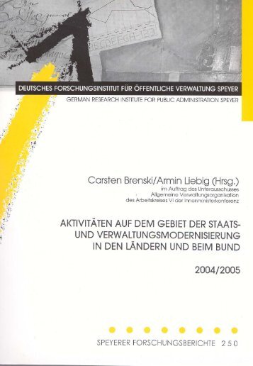 und Verwaltungsmodernisierung 2004 - 2005 - beim Ministerium ...