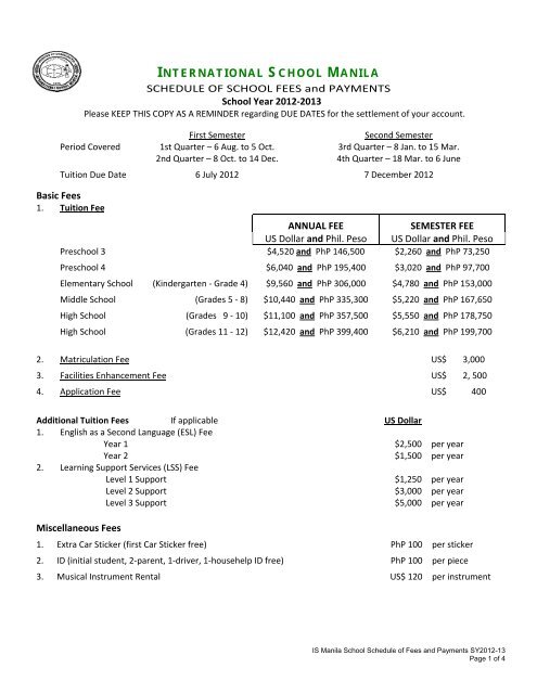 INTERNATIONAL SCHOOL MANILA