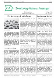 Zweitweg-Matura-Anzeiger - bei der ISME