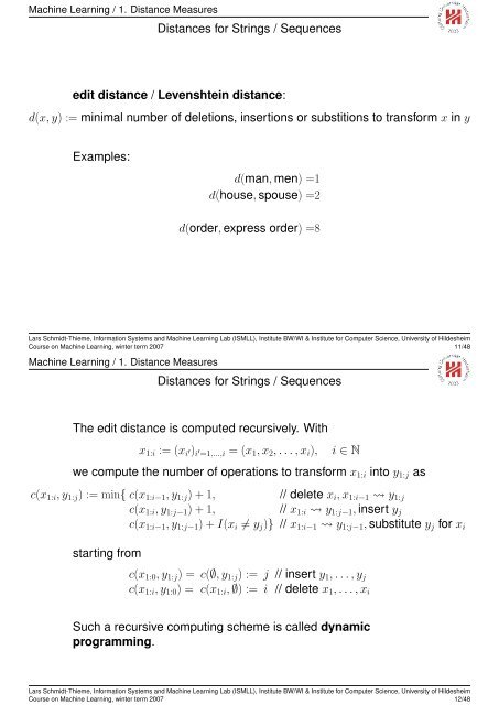 Machine Learning 3. Nearest Neighbor and Kernel Methods - ISMLL