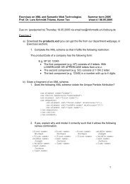 Exercises on XML and Semantic Web Technologies ... - ISMLL