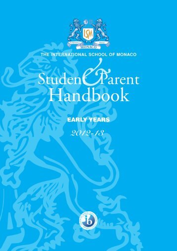 Handbook Early Years - The International School of Monaco