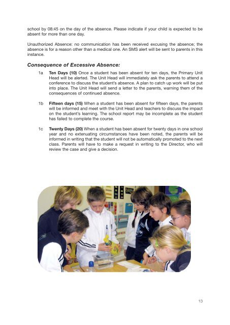 Handbook Primary - The International School of Monaco